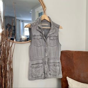 Max Jeans Soft Grey Denim Vest